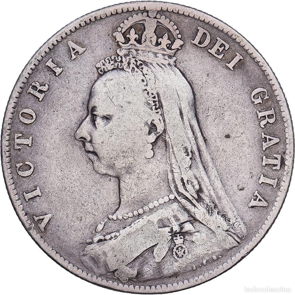 Monedas antiguas de Europa: [#1203442] Gran Breta&ntilde;a, Victoria, 1/2 Crown, 1891, Plata, BC+, KM:764