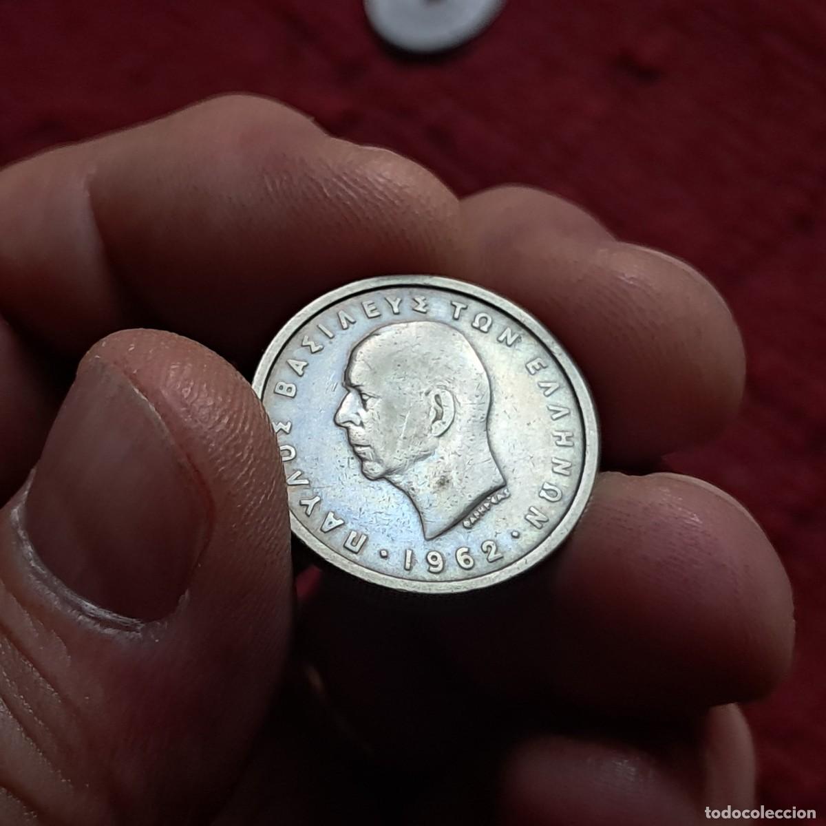Monedas antiguas de Europa: MONEDA DE GRECIA 2 DRACMAS 1962, F - Pablo I, KM# 82, Sch&ouml;n# 82, N# 951.