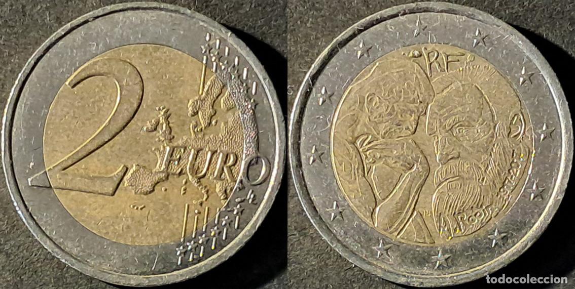 Monedas antiguas de Europa: Francia/France 2 euros 2017 KM#2362 Centenario de la muerte de Auguste Rodin - circulada