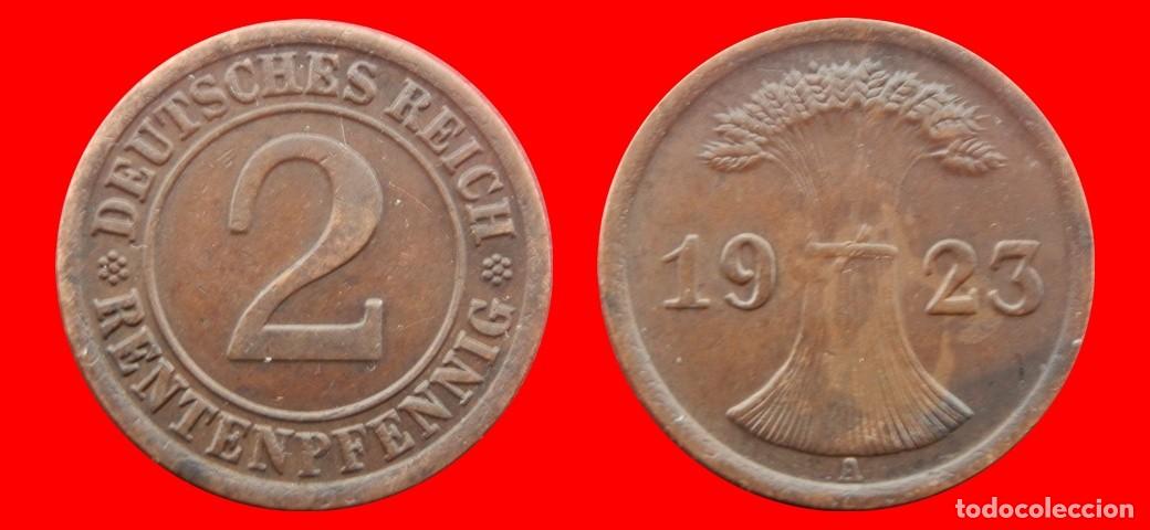 Monedas antiguas de Europa: 2 RENTENPFENNIG 1923A WEIMAR ALEMANIA-156811