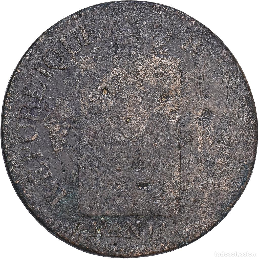 Monedas antiguas de Europa: [#1547556] Francia, Convention, Sol &agrave; la balance Fran&ccedil;oise, 1793, Strasbourg, M&eacute;tal de