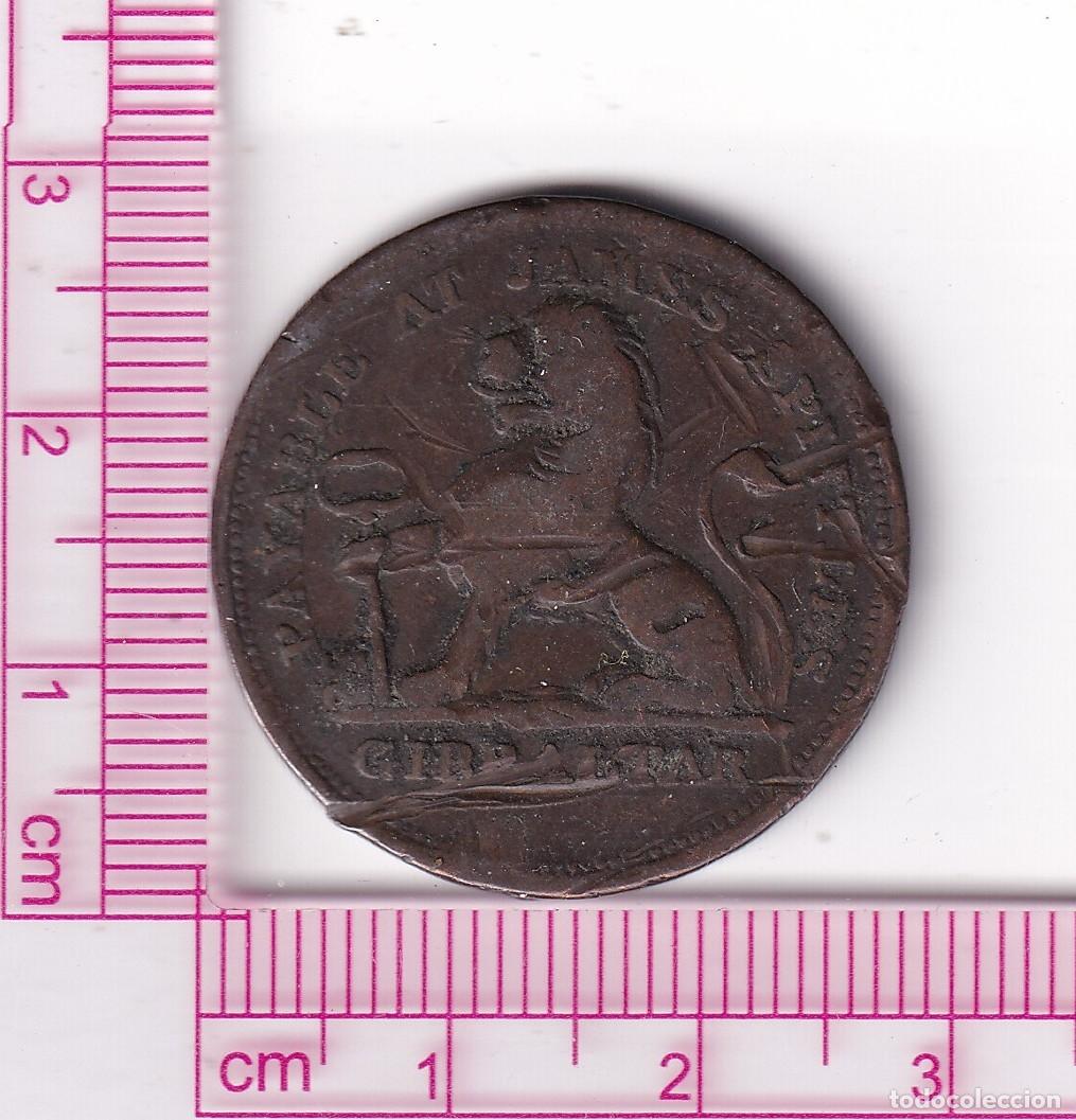 Monedas antiguas de Europa: CR5118 MONEDA GIBRALTAR 2 CUARTOS 1820 COBRE