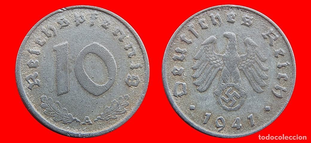 Monedas antiguas de Europa: 10 REICHSPFENNIG 1941A TERCER REICH ALEMANIA-156834