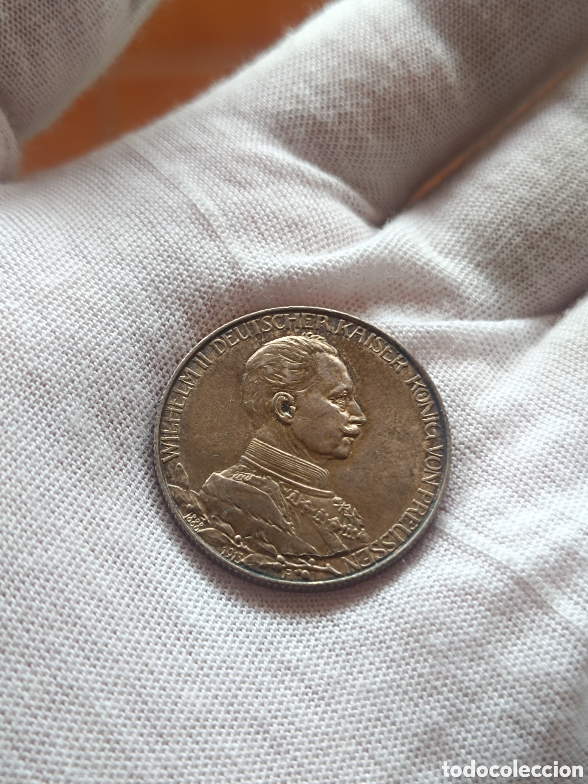 Monedas antiguas de Europa: Moneda plata 2 marcos 1913. Guillermo II. Sin Circular