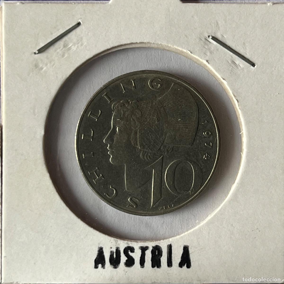 Monedas antiguas de Europa: N&ordm; 0104 AUSTRIA 10 SCHILLING 1974 KM# 2918