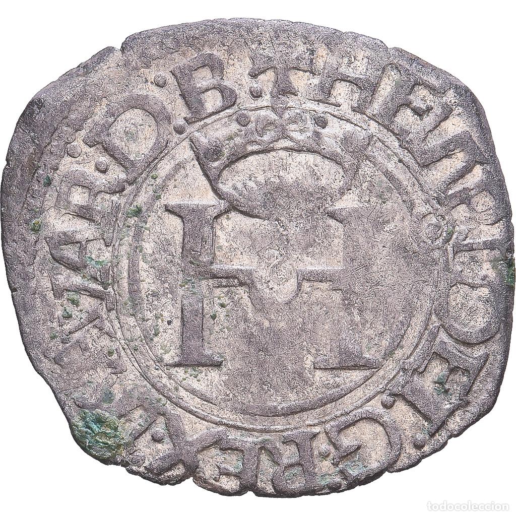 Monedas antiguas de Europa: [#1547532] Lordship of B&eacute;arn, Henri d'Albret, Liard, grande croix, 1516-1555, Vell&oacute;n