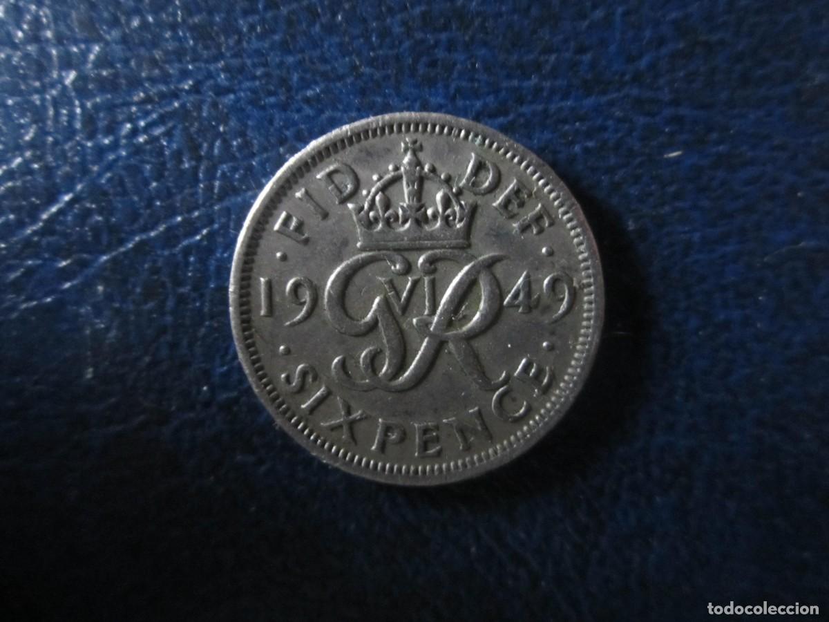 Monedas antiguas de Europa: Reino Unido 6 peniques 1949 no IND IMP