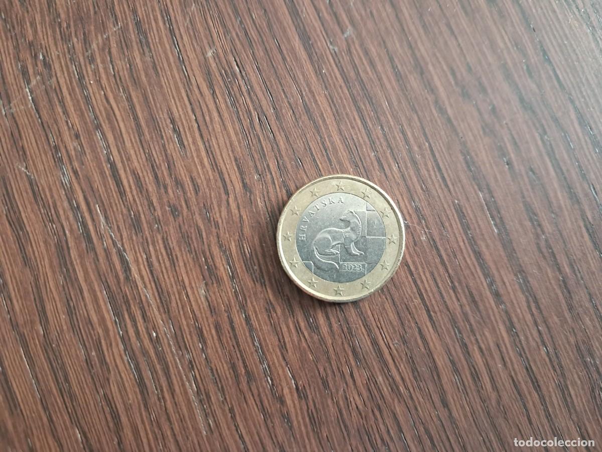 Monedas antiguas de Europa: moneda de 1 euro de Croacia, a&ntilde;o 2023. Marta.