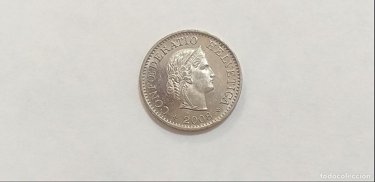 Monedas antiguas de Europa: Moneda de SUIZA. HELVETIA. 10 diez CENTIMOS RAPPEN. A&ntilde;o 2008. CIRCULADA