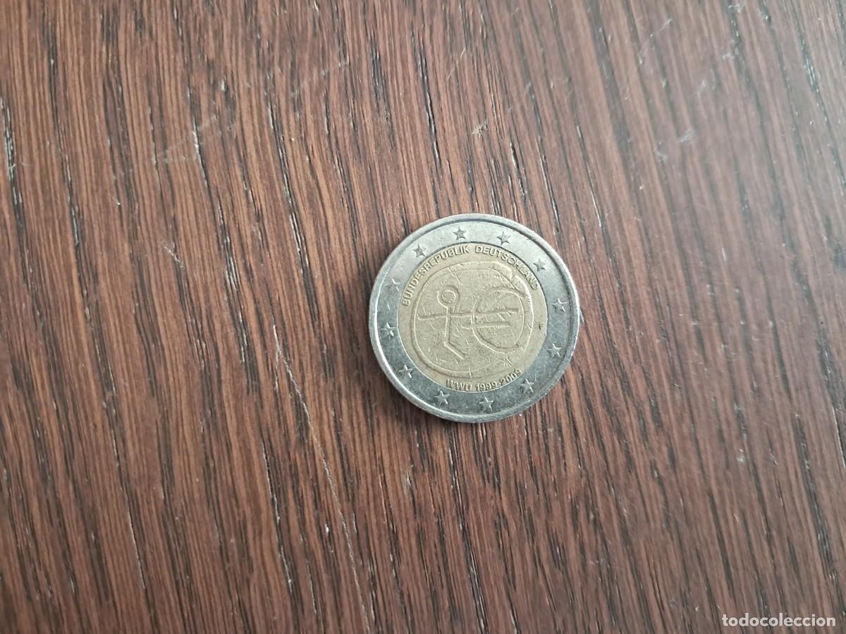 Monedas antiguas de Europa: ALEMANIA 2009 2 &euro; EUROS MONEDA CONMEMORATIVA CECA F EMU 10 ANIVERSARIO UNI&Oacute;N MONETARIA EUROPEA