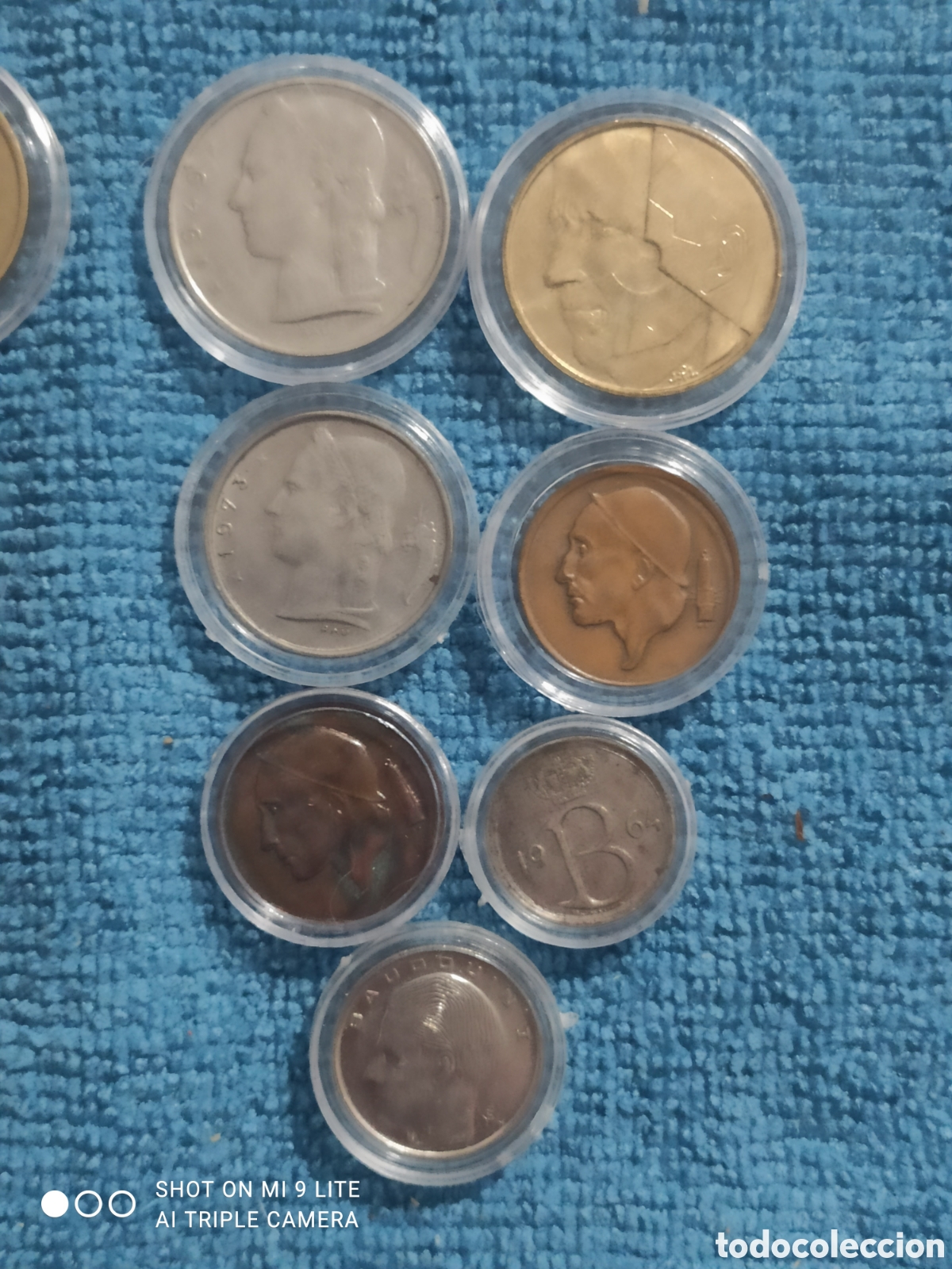 Monedas antiguas de Europa: Lote de monedas belgas - Foto 3