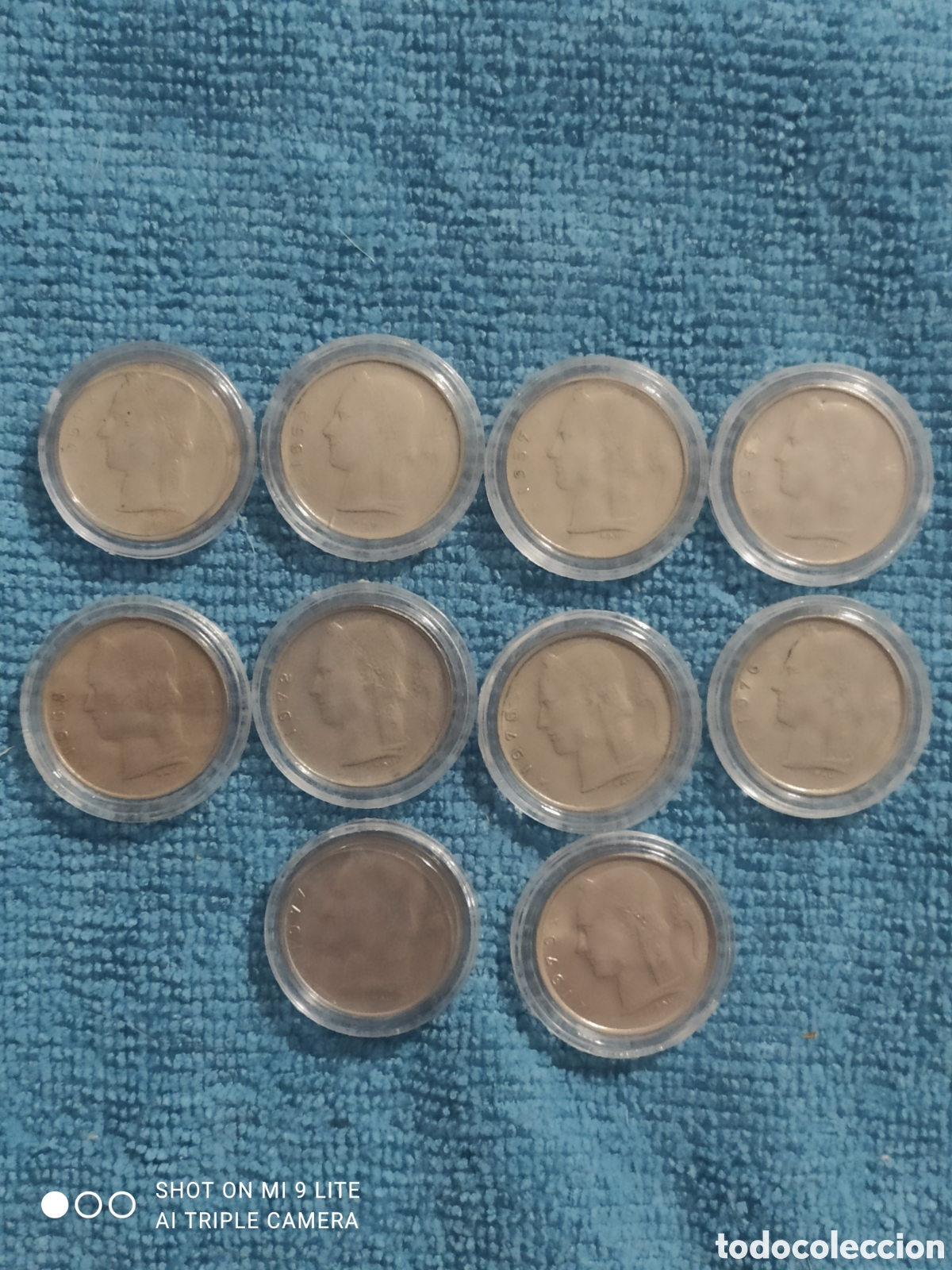Monedas antiguas de Europa: Lote de francos belgas