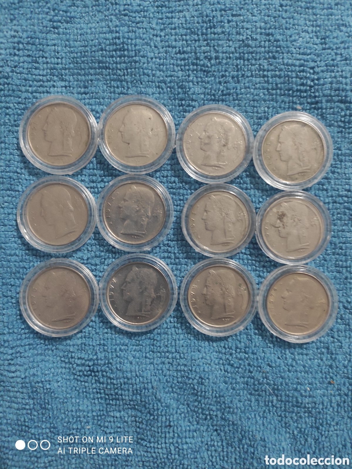 Monedas antiguas de Europa: Lote de francos belgas