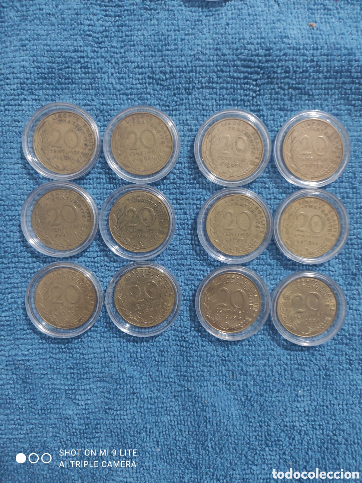 Monedas antiguas de Europa: Lote de monedas francesas