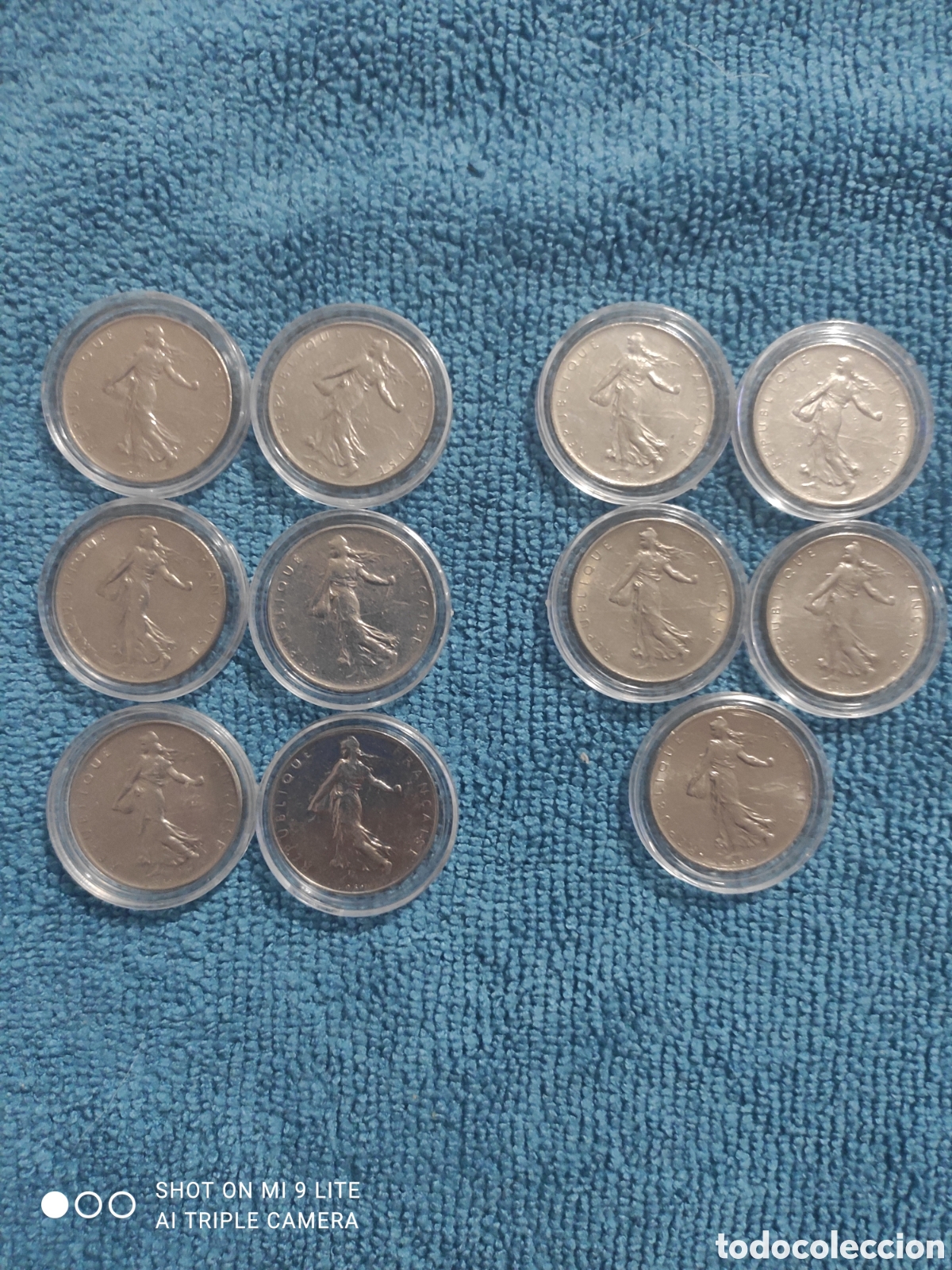 Monedas antiguas de Europa: Lote de monedas francesas