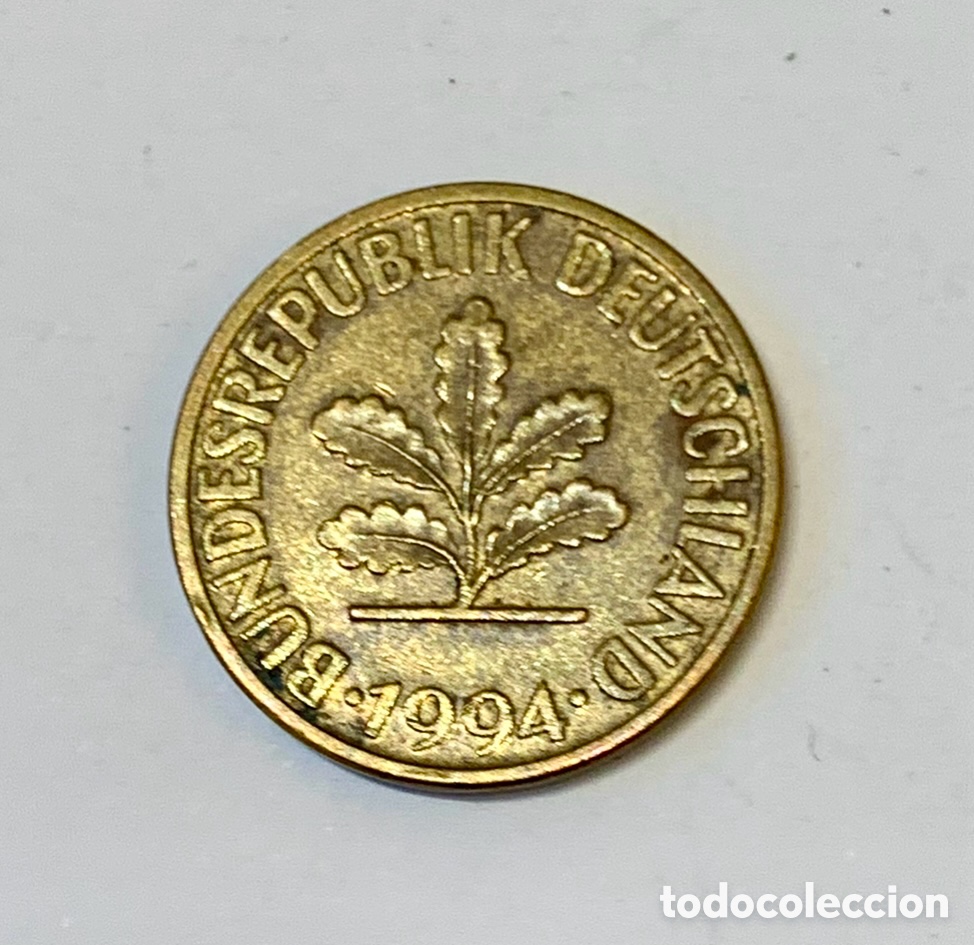 Monedas antiguas de Europa: Moneda. Bundesrepublik Deutschland. 10 Pfennig. 1994. D.