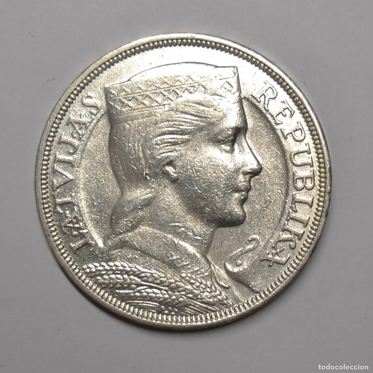 Monedas antiguas de Europa: LETONIA - 5 LATI 1931 PLATA - Lote 5752