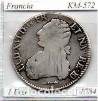 Monedas antiguas de Europa: FRANCIA 1784, 1 ECU, LUIS XVI, KM-572, AG; 69,95 &euro; 1