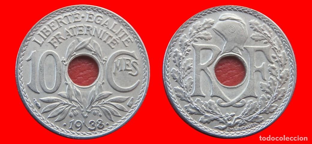 Monedas antiguas de Europa: 10 CENTIMOS .1938. ACOTADA CON PUNTOS FRANCIA-156841