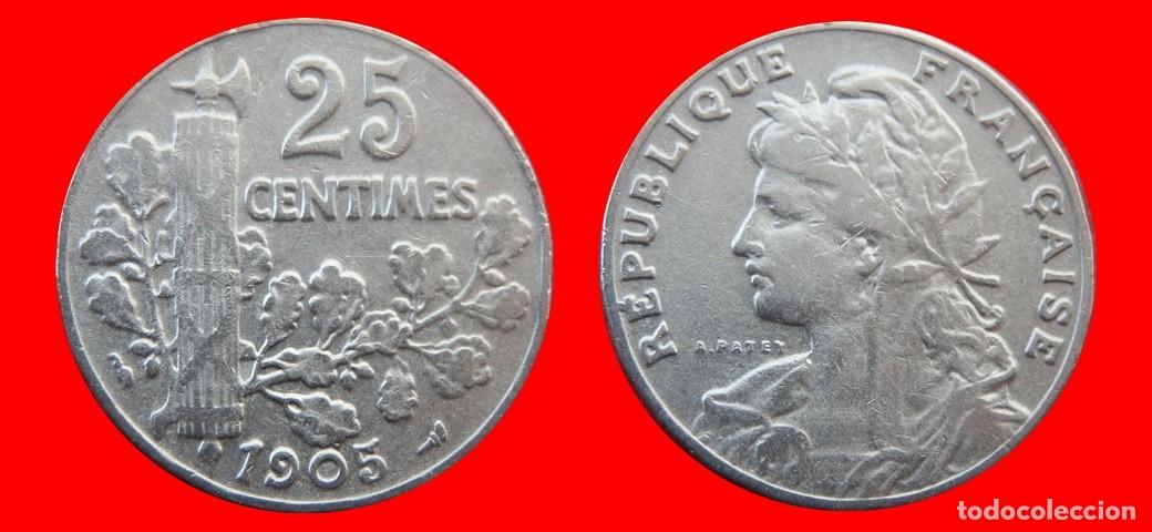 Monedas antiguas de Europa: 25 CENTIMOS 1905 FRANCIA-156843