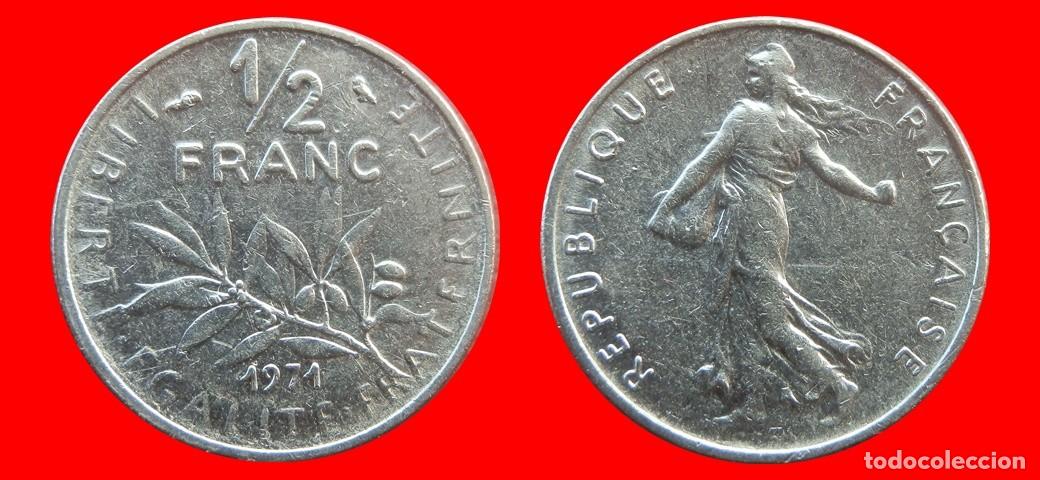 Monedas antiguas de Europa: 1/2 FRANCO 1971 FRANCIA-156848
