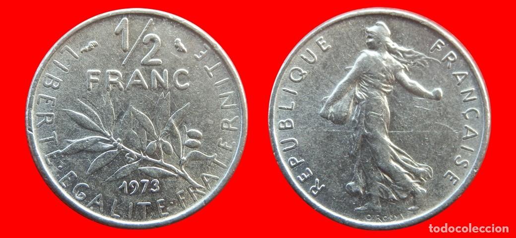 Monedas antiguas de Europa: 1/2 FRANCO 1973 FRANCIA-156849