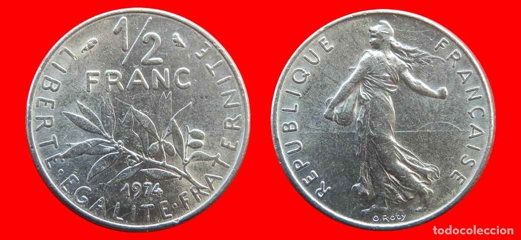 Monedas antiguas de Europa: 1/2 FRANCO 1974 FRANCIA-156850