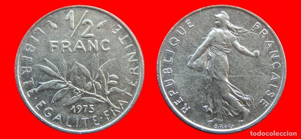 Monedas antiguas de Europa: 1/2 FRANCO 1975 FRANCIA-156851