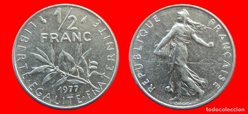 Monedas antiguas de Europa: 1/2 FRANCO 1977 FRANCIA-156853