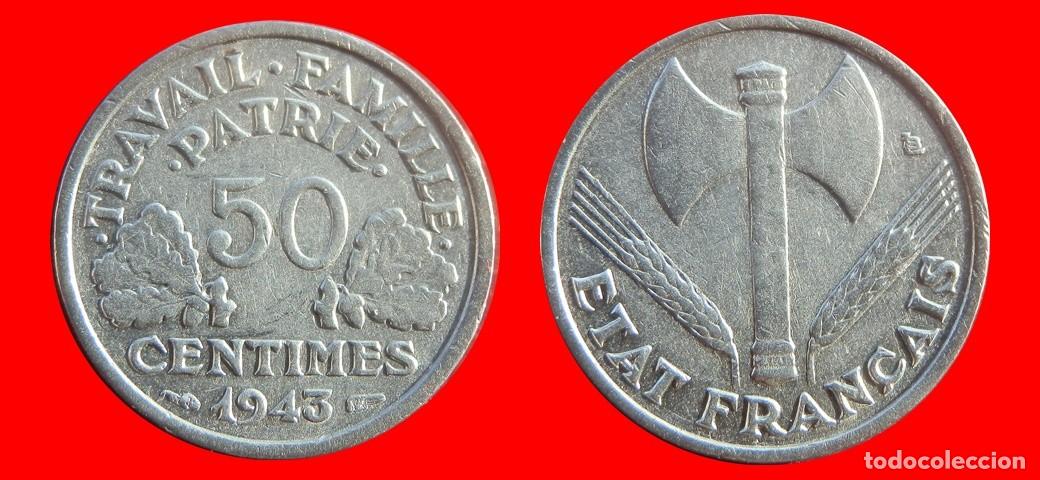 Monedas antiguas de Europa: 50 CENTIMOS 1943 ALUMINIO FRANCIA-156883