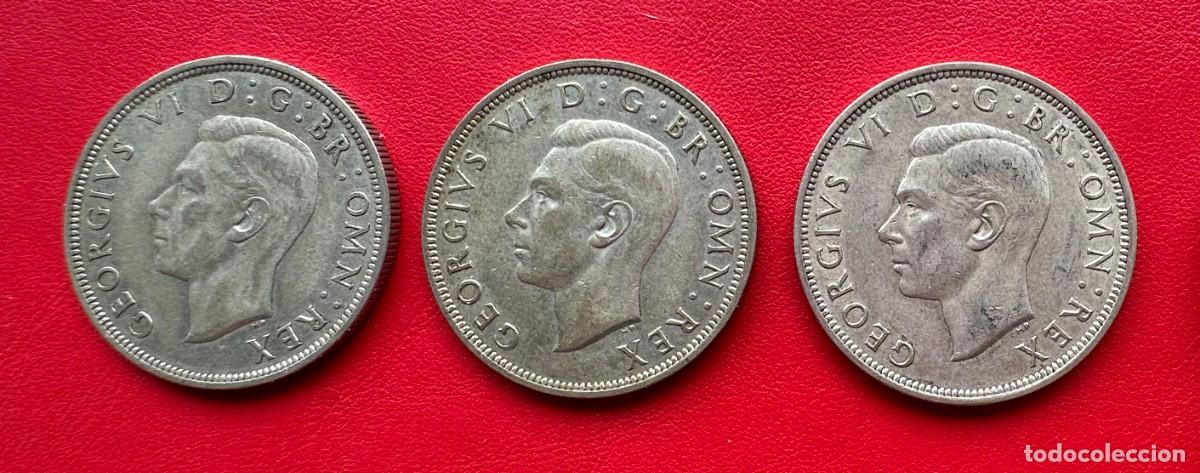 Monedas antiguas de Europa: Reino Unido. Half Crown (Media Corona) de Plata. Jorge VI. 1939/40/41. MBC