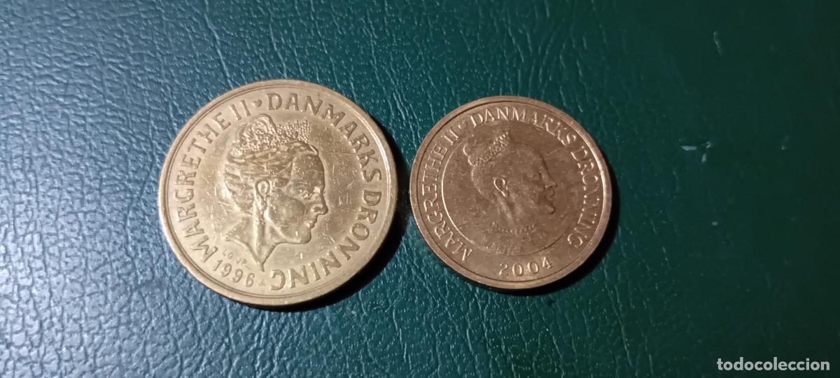 Monedas antiguas de Europa: DINAMARCA 10 Y 20 CORONAS 2004 Y 1998
