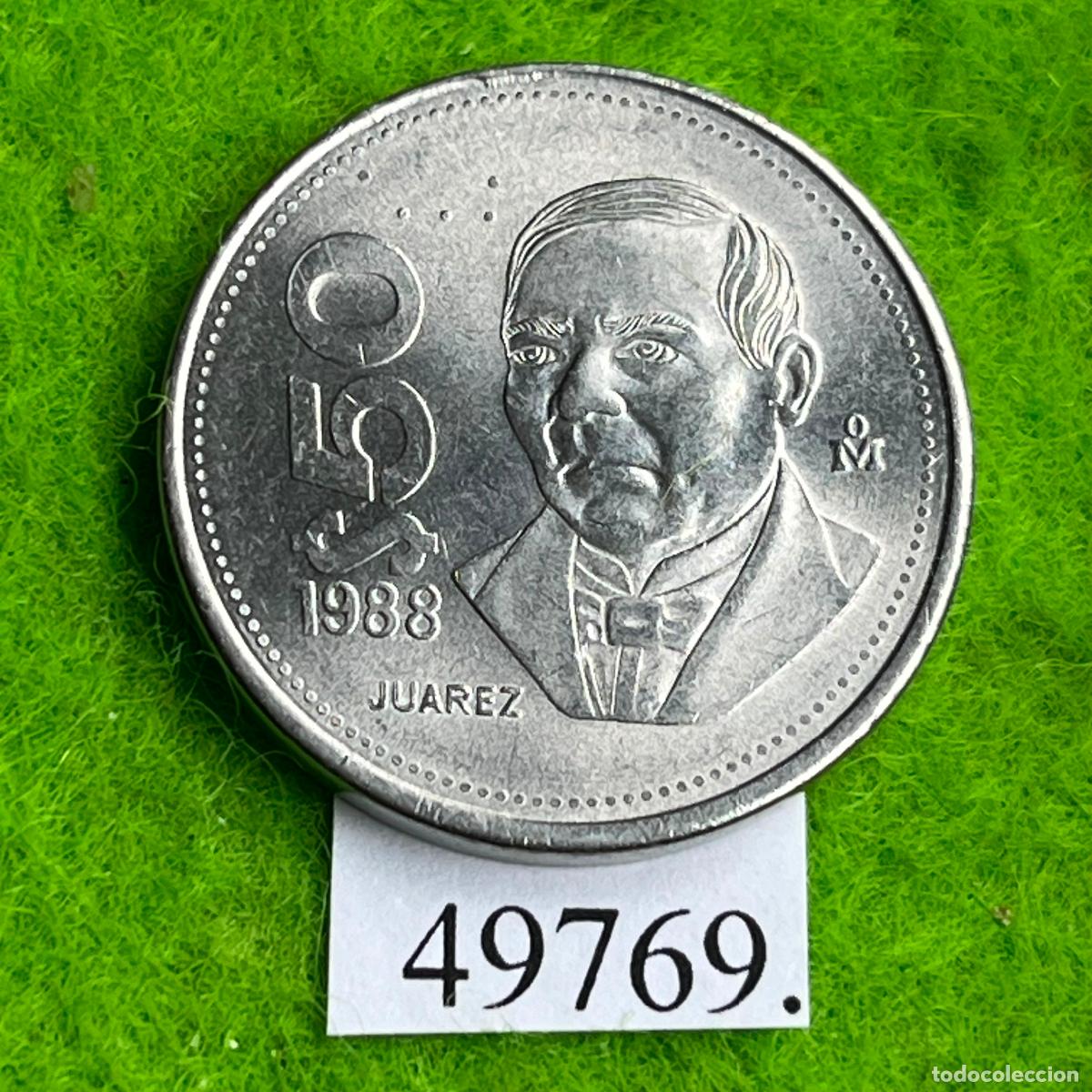 Monedas antiguas de Europa: Mexico 50 pesos 1988, Benito Juarez, M&eacute;jico