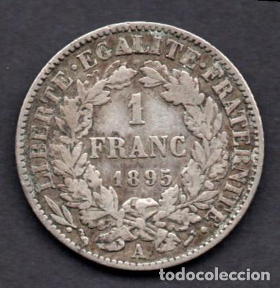 Monedas antiguas de Europa: FRANCIA - 1 FRANCO de PLATA - 1895 A