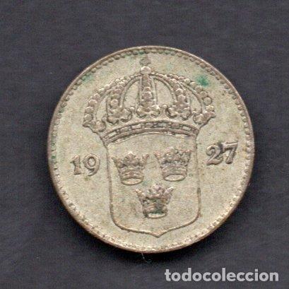 Monedas antiguas de Europa: SUECIA - 10 ORE de PLATA - 1927
