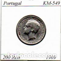 Old Coins of Europe: PORTUGAL 1909, 200 REIS, KM-549, AG, EBC; 19.95 &euro; 1