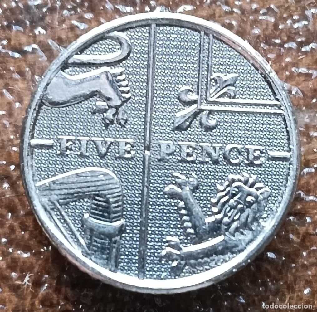 Old Coins of Europe: 5 peniques 2016 Reino Unido / Five pence United Kingdom