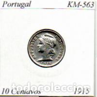 Monedas antiguas de Europa: PORTUGAL 1915, 10 CENTAVOS, KM-563, AG, EBC; 9.95 &euro; 1