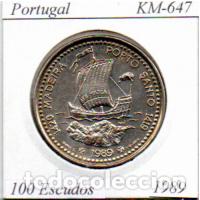 Monedas antiguas de Europa: PORTUGAL 1989, 100 ESCUDOS, KM-647, SC; 1.50 &euro; 1