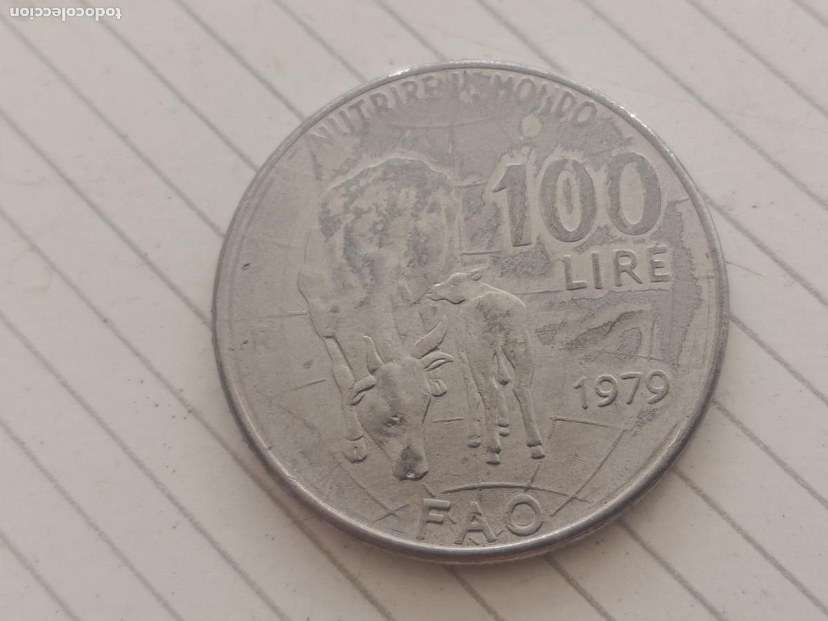 Monedas antiguas de Europa: ITALIA 100 LIRAS 1979 -FAO-