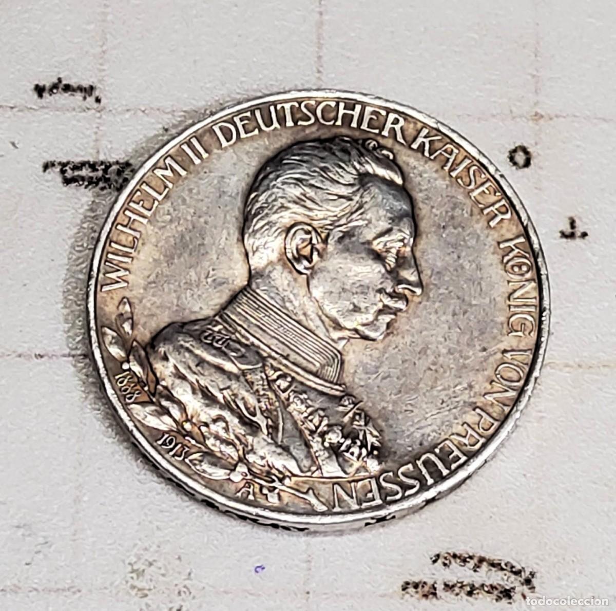 Monedas antiguas de Europa: 3 MARCOS DE PLATA DE ALEMANIA DEL A&Ntilde;O 1913-A.SIN CIRCULAR.