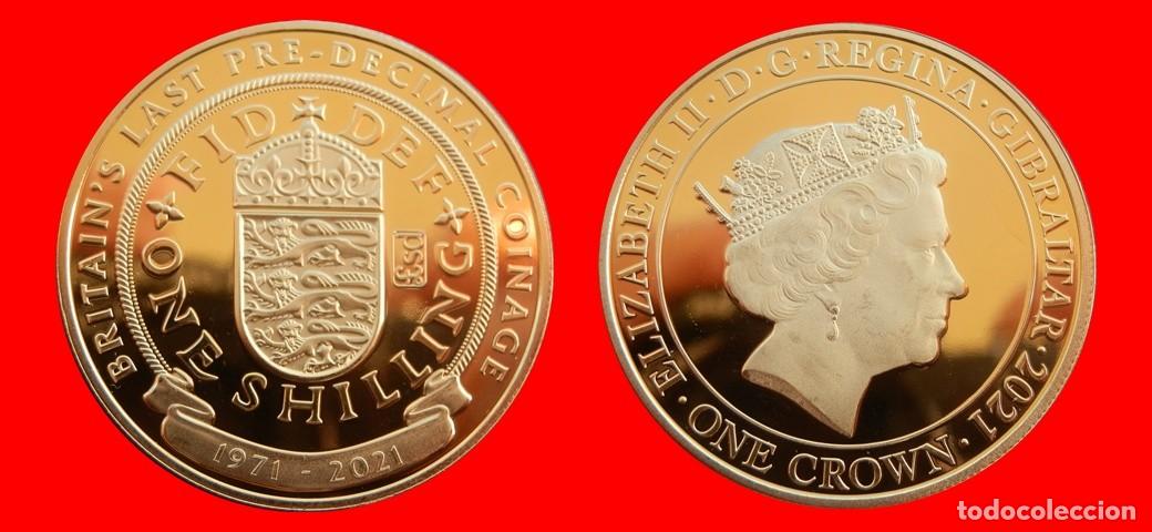 Monnaies anciennes de Europe: 1 CORONA 2021 SIN CIRCULAR GIBRALTAR-10610SC
