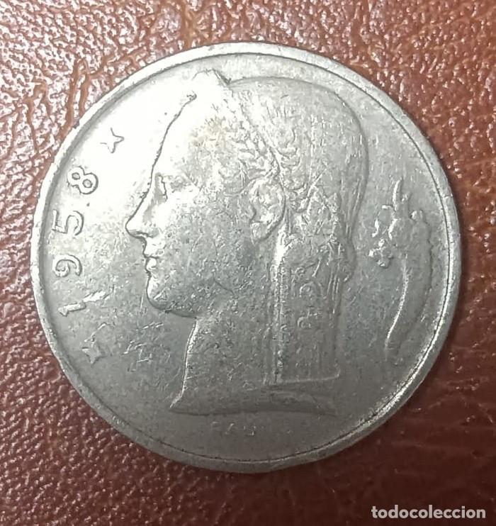 Monedas antiguas de Europa: BELGICA 5 FRANCOS 1958