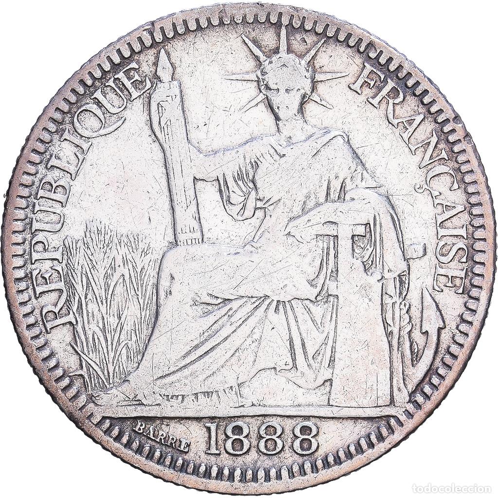 Monedas antiguas de Europa: [#1547624] Indochina Francesa, 10 Cents, 1888, MDP, Plata, BC+, KM:2