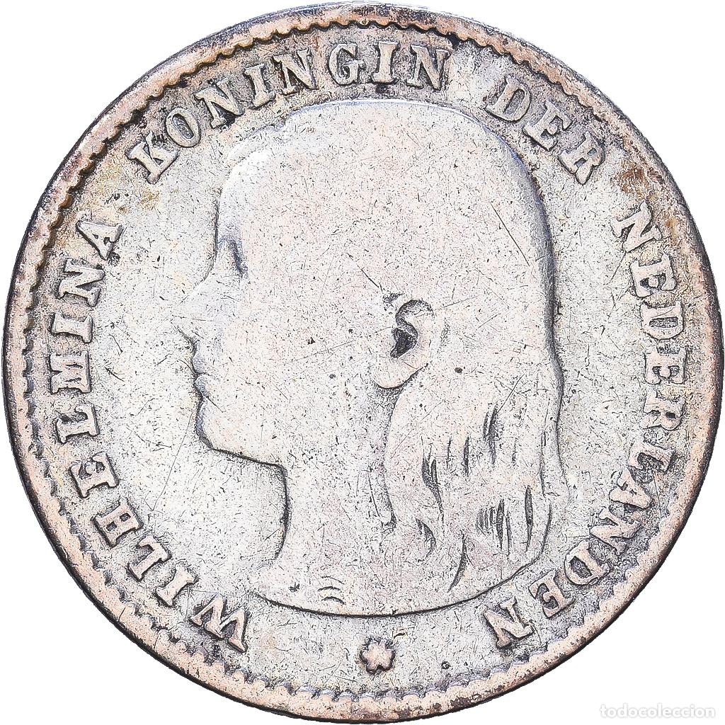 Monedas antiguas de Europa: [#1547627] Pa&iacute;ses Bajos, Wilhelmina I, 10 Cents, 1897, Utrecht, Plata, BC, KM:116