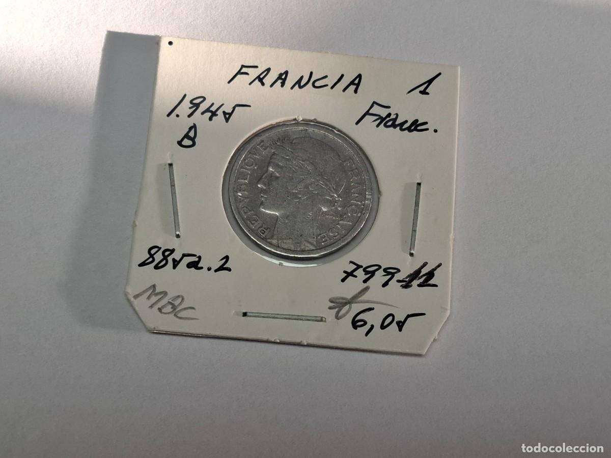 Monedas antiguas de Europa: 1 FRANCO del 1945 B KM 885a.2 FRANCIA en MBC
