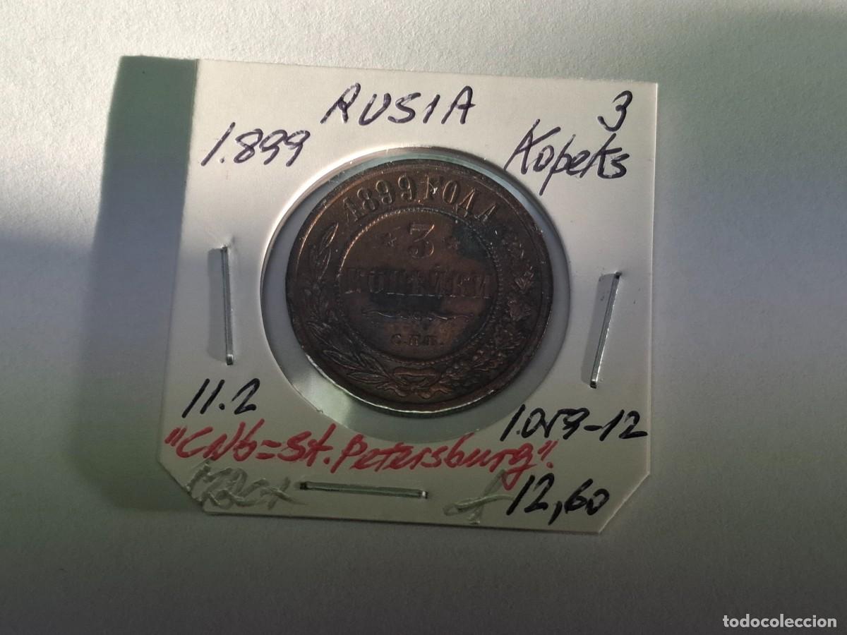 Monedas antiguas de Europa: 3 KOPEKS de 1889 KM 11.2 RUSIA en MBC+