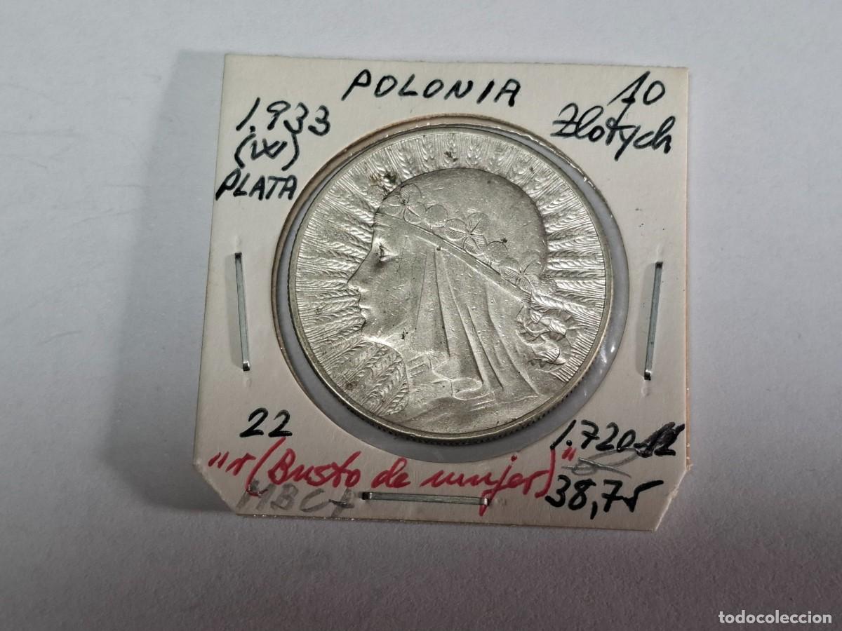 Monedas antiguas de Europa: 10 ZLOTYCH de PLATA de 1933 W KM 22 POLONIA en MBC+