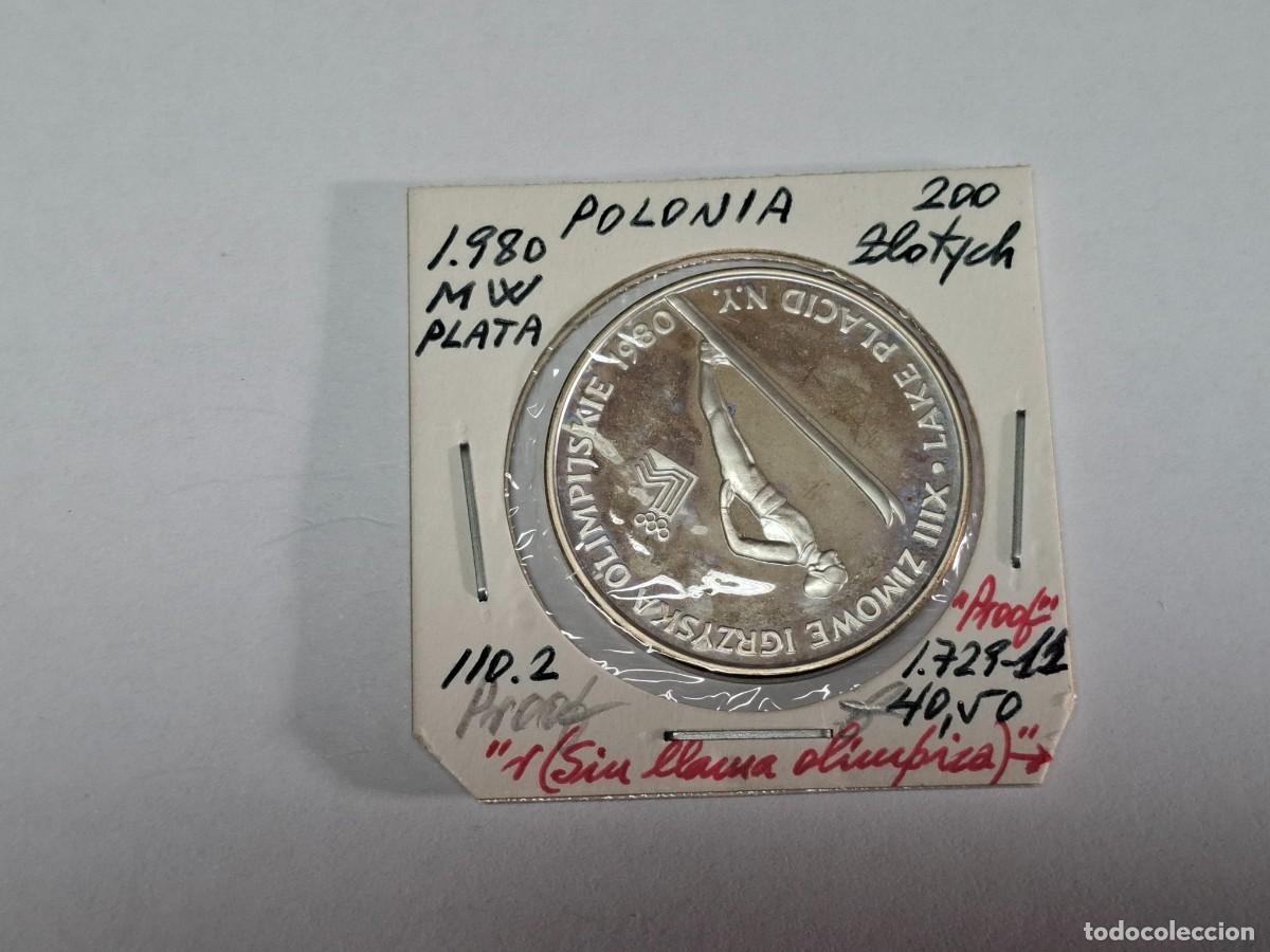 Monedas antiguas de Europa: 200 ZLOTYCH de PLATA de 1980 MW KM 110.1 POLONIA en PROOF