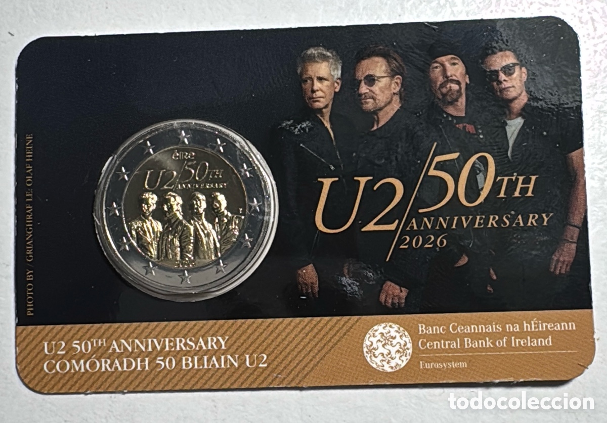 Monedas antiguas de Europa: Coincard 2 euros U2 Irlanda 2006